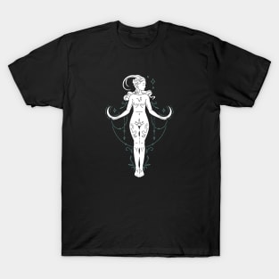 Vintage Capricorn Goddess Zodiac Symbol // Proud Capricorn Horoscope Sign Astrology T-Shirt